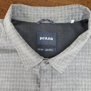 Prana Short Sleeve Shirt Gray -‎ Men's Size 2XL